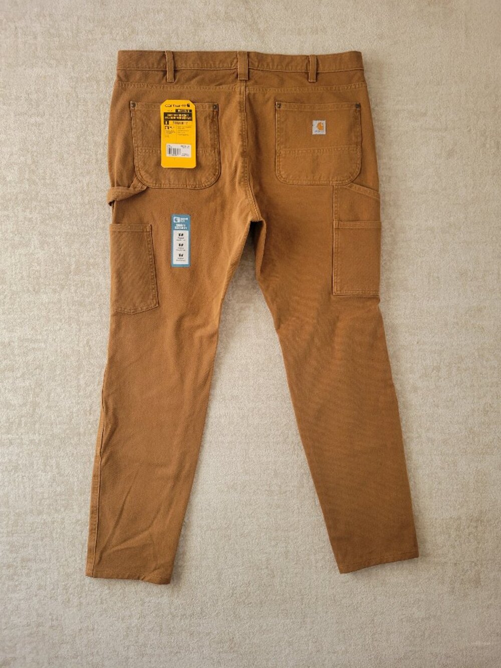 Carhartt Rugged Flex Relaxed Fit Twill Double Front Work Pant 16W Tan Womens